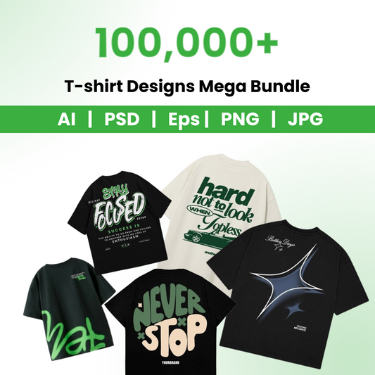 🚀 100K+ T-Shirt Designs Ready to Sell! Instant POD Goldmine 💰
